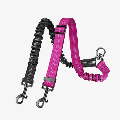 No - Tangle Shock Absorbing Double Lead Dog Leash - Lexians