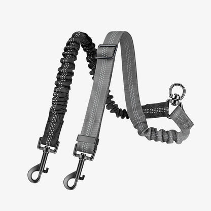No - Tangle Shock Absorbing Double Lead Dog Leash - Lexians