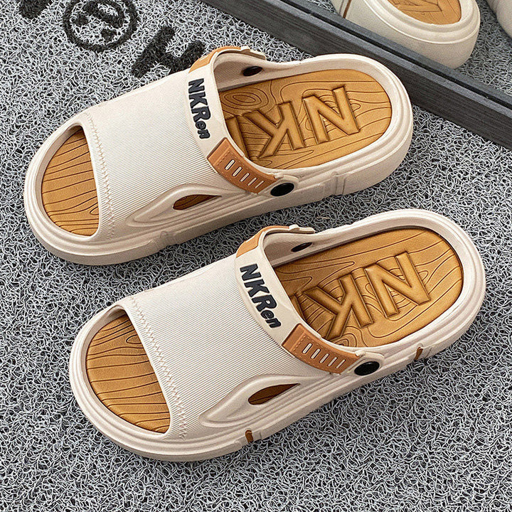 Men's non-slip pool sandals, comfortable summer footwear.
