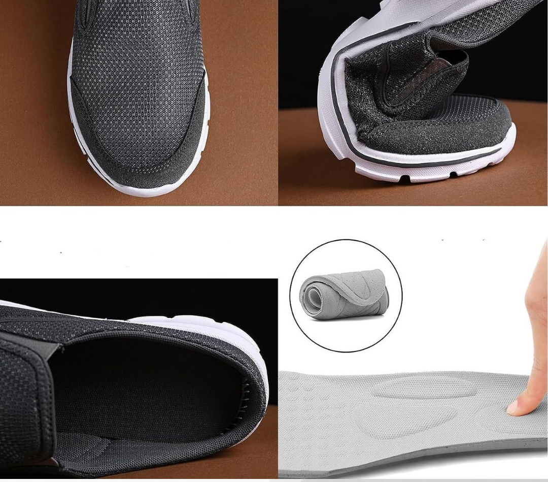 Men's orthopedic shoes for pain relief. Barefoot comfort & wide toe box promotes foot health.