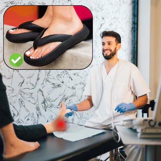 Stylish women's summer slides: orthopedic flip-flops featuring ergonomic arch support.