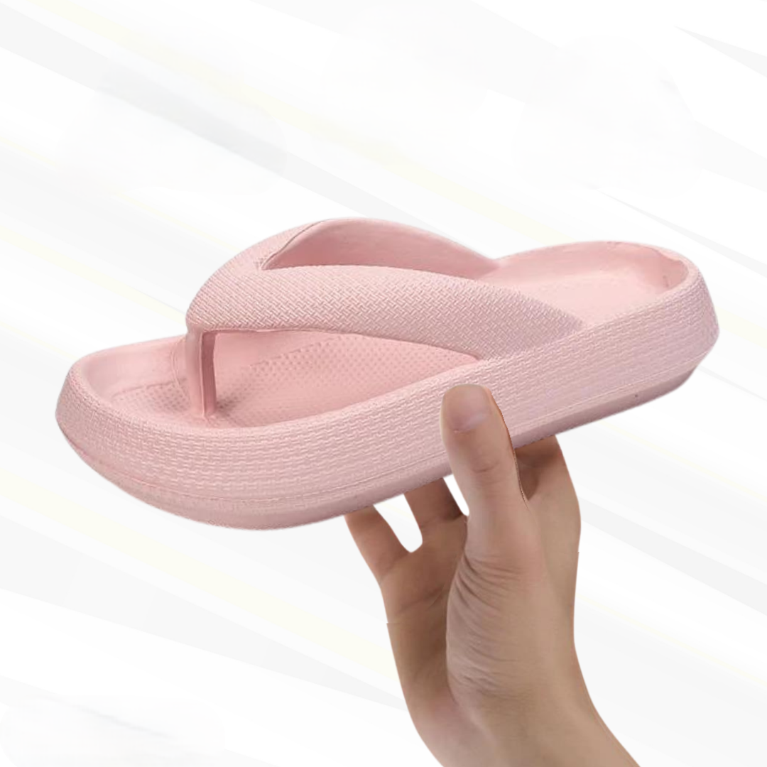 Orthopedic women's flip-flops for arch support and pain-free all-day comfort.