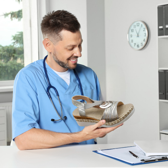 Slip-on orthopedic sandals for women, providing arch support & cloud-soft comfort for walking and daily wear.