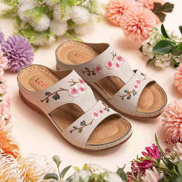 Women's Florina orthopedic floral sandals for ultimate comfort, arch support & foot pain relief.