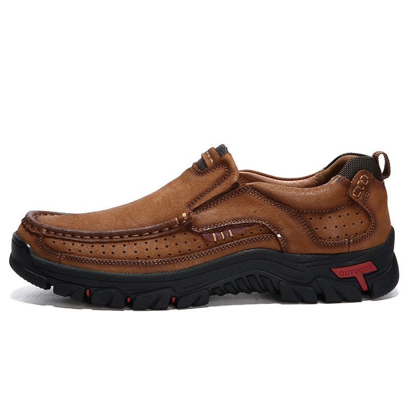 Premium men's orthopedic shoes offering superior arch support & comfort for long hiking trails.