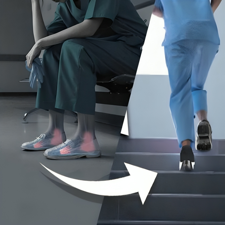 Comfortable women's walking shoes with ergonomic design, providing pain relief for an active lifestyle.