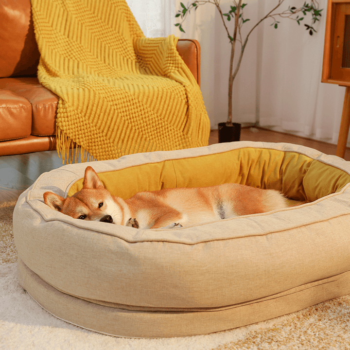 Orthopedic Donut Dog Bed with Anti - Slip and Waterproof Features - Lexians