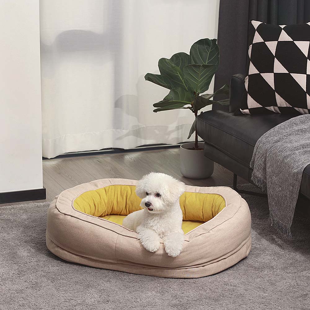 Orthopedic Donut Dog Bed with Anti - Slip and Waterproof Features - Lexians