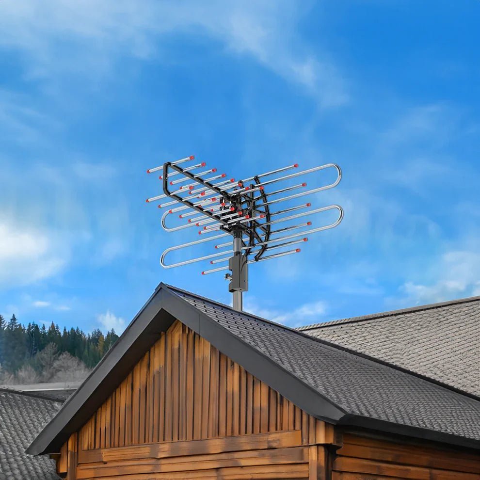Outdoor Long Range TV Antenna with 500+ Mile UHF/VHF/FM - Lexians