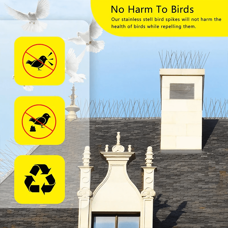 Outdoor Stainless Steel Bird Repeller Spikes - Lexians