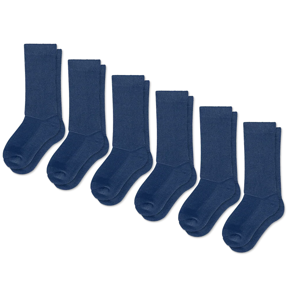 Unisex navy blue compression socks, essential support socks for travel and prolonged standing