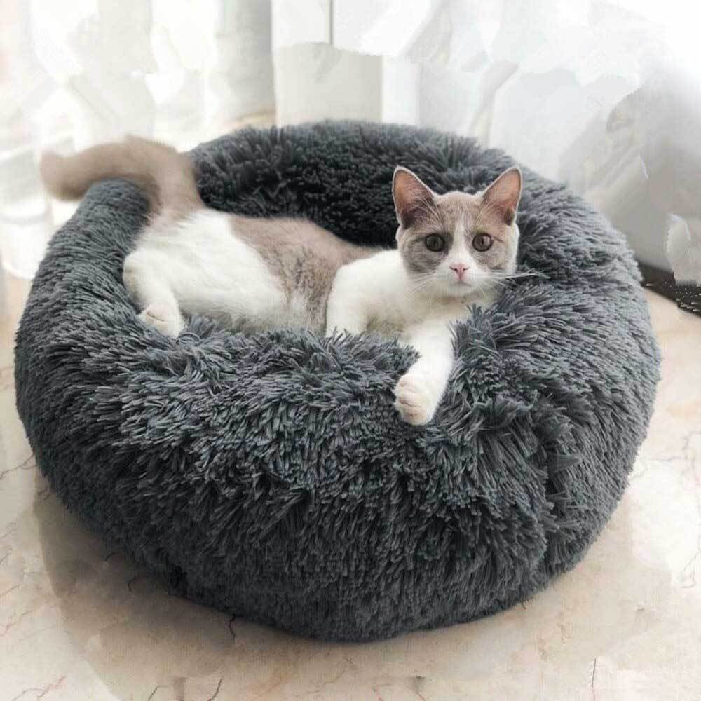 Plush Calming Cat Bed for Ultimate Feline Comfort - Lexians