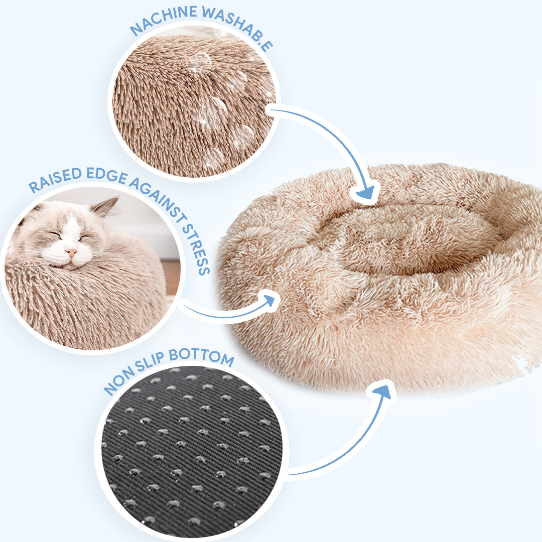 Plush Calming Cat Bed for Ultimate Feline Comfort - Lexians
