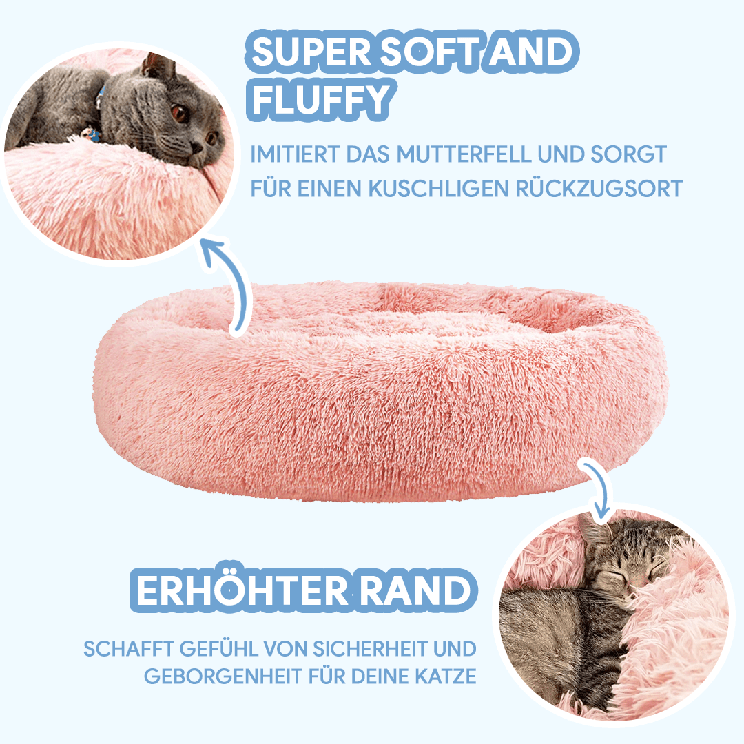 Plush Calming Cat Bed for Ultimate Feline Comfort - Lexians