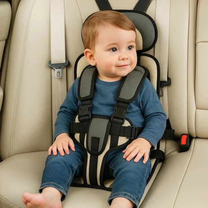 Protective child car seat with a 5-point safety harness, ensuring maximum security for on-the-go kids.