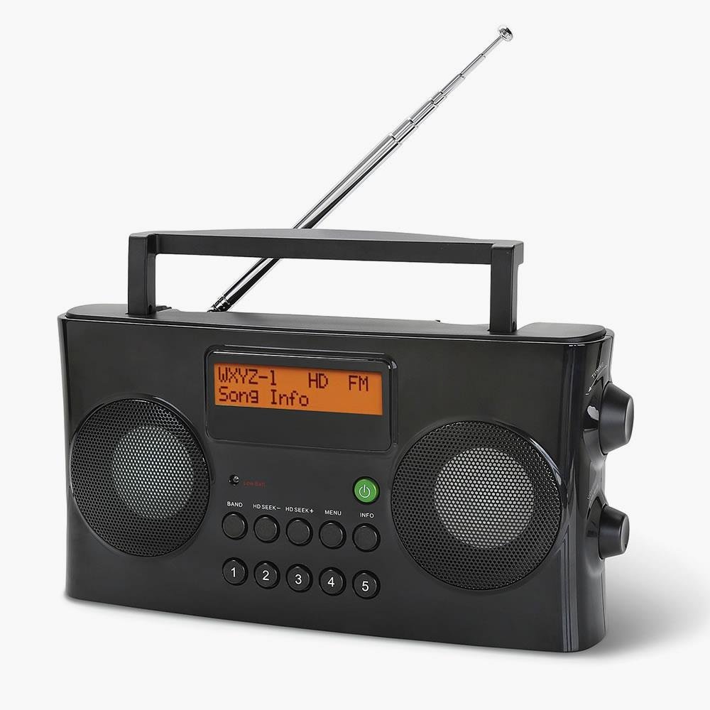 Portable HD Radio with Dual Speakers and LCD Display - Lexians