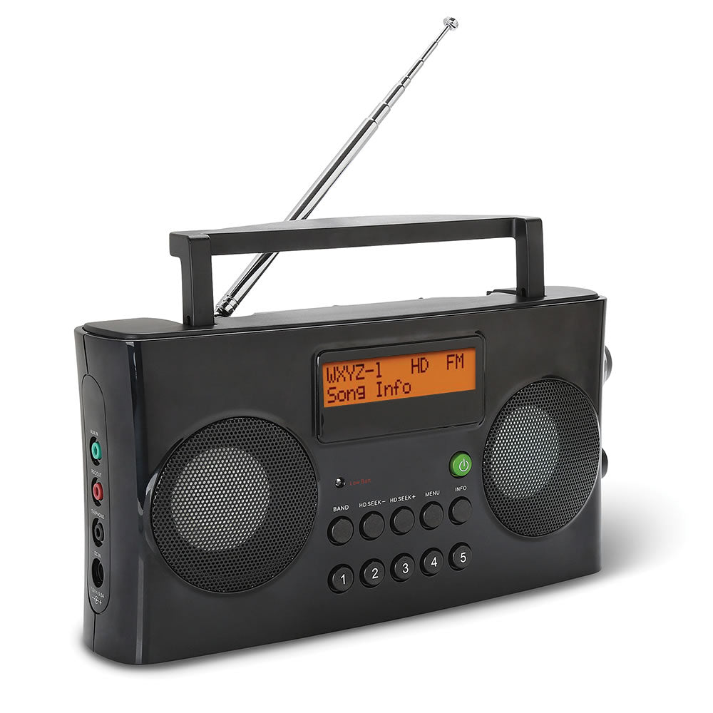 Portable HD Radio with Dual Speakers and LCD Display - Lexians