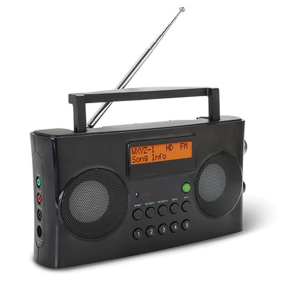 Portable HD Radio with Dual Speakers and LCD Display - Lexians