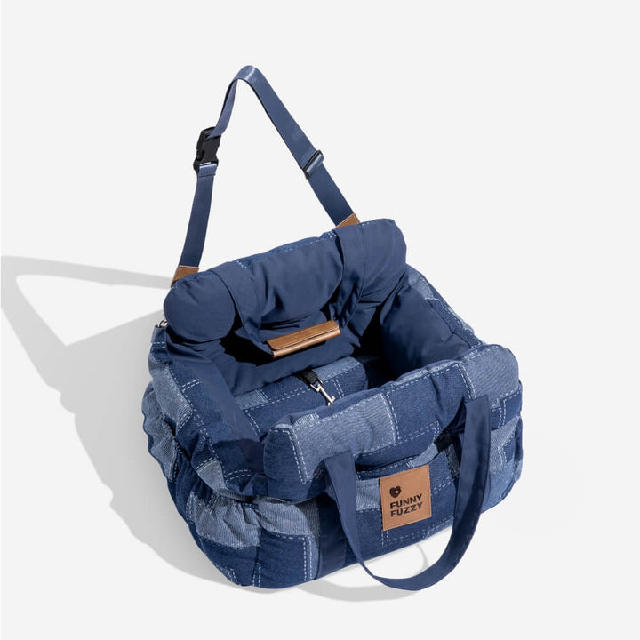 Portable Pet Booster Dog Car Seat Bed with Safety Harness - Lexians