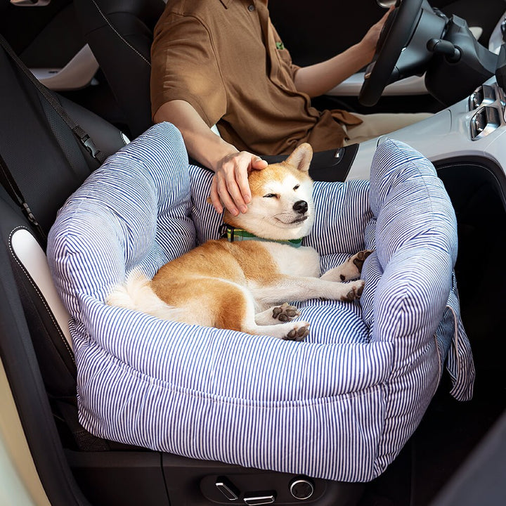 Portable Pet Booster Dog Car Seat Bed with Safety Harness - Lexians