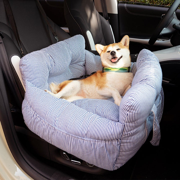 Portable Pet Booster Dog Car Seat Bed with Safety Harness - Lexians