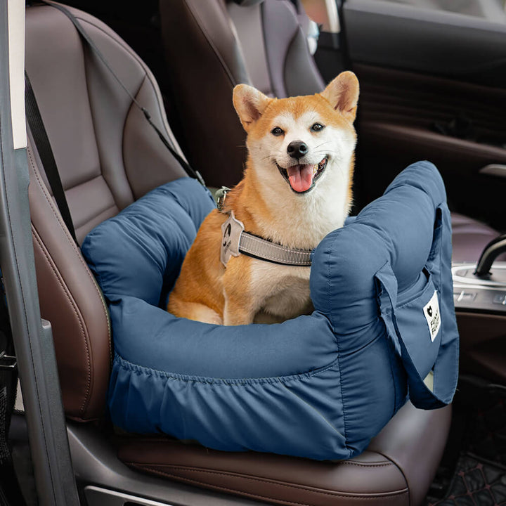 Portable Pet Booster Dog Car Seat Bed with Safety Harness - Lexians
