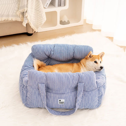 Portable Pet Booster Dog Car Seat Bed with Safety Harness - Lexians