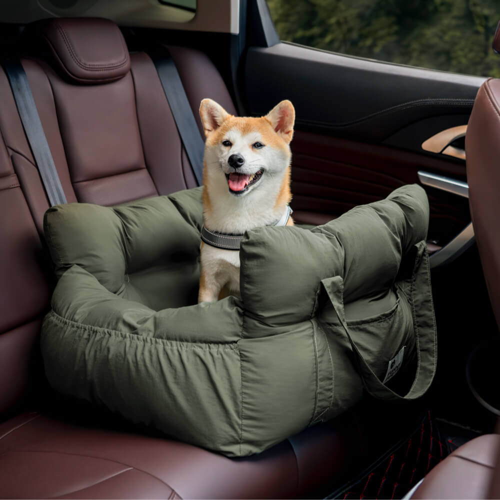 Portable Pet Booster Dog Car Seat Bed with Safety Harness - Lexians