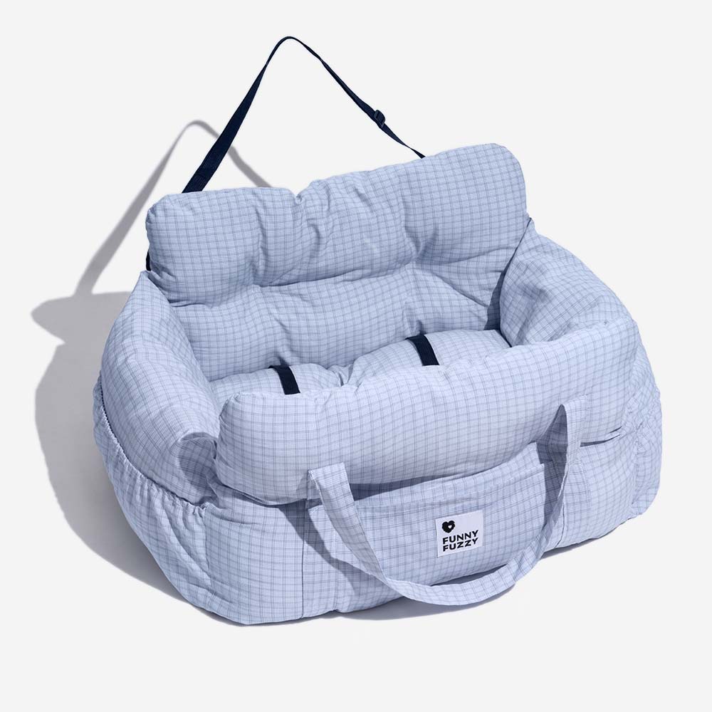 Portable Pet Booster Dog Car Seat Bed with Safety Harness - Lexians