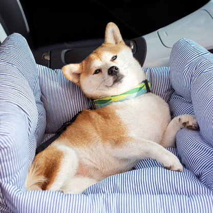 Portable Pet Booster Dog Car Seat Bed with Safety Harness - Lexians