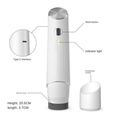 "Portable rechargeable vacuum sealer with reusable bags, compact design for kitchen use, ideal for food freshness preservatio