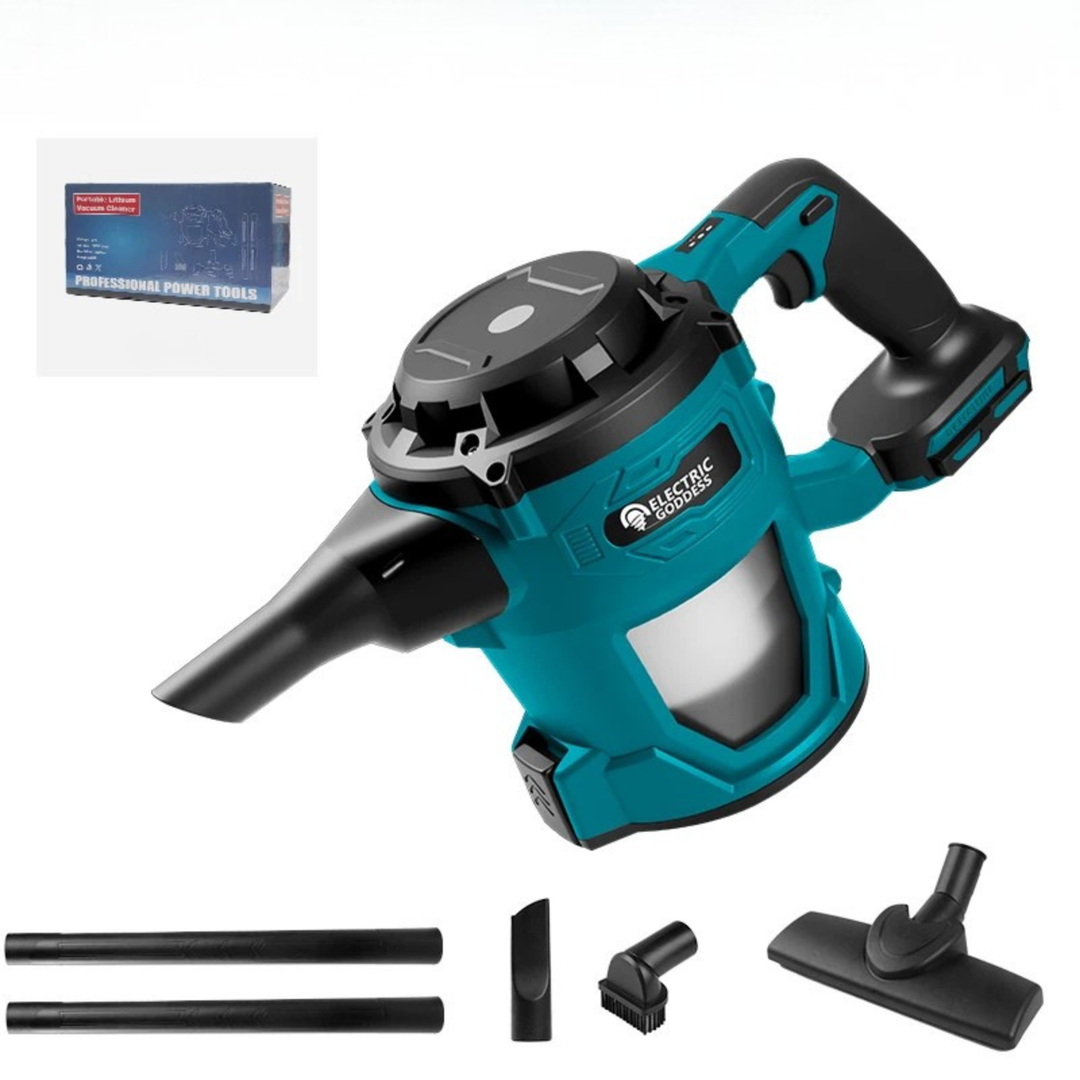 Powerful cordless wet dry handheld vacuum cleaner, perfect for quick home and car cleanups with strong suction.