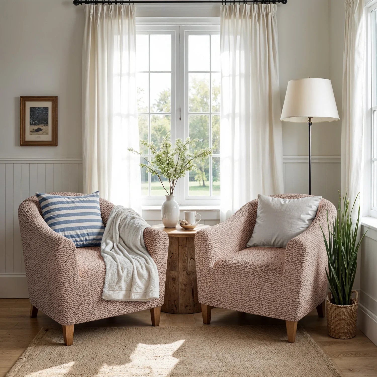 Premium Microfiber Barrel Chair Slipcover for All Genders - Lexians