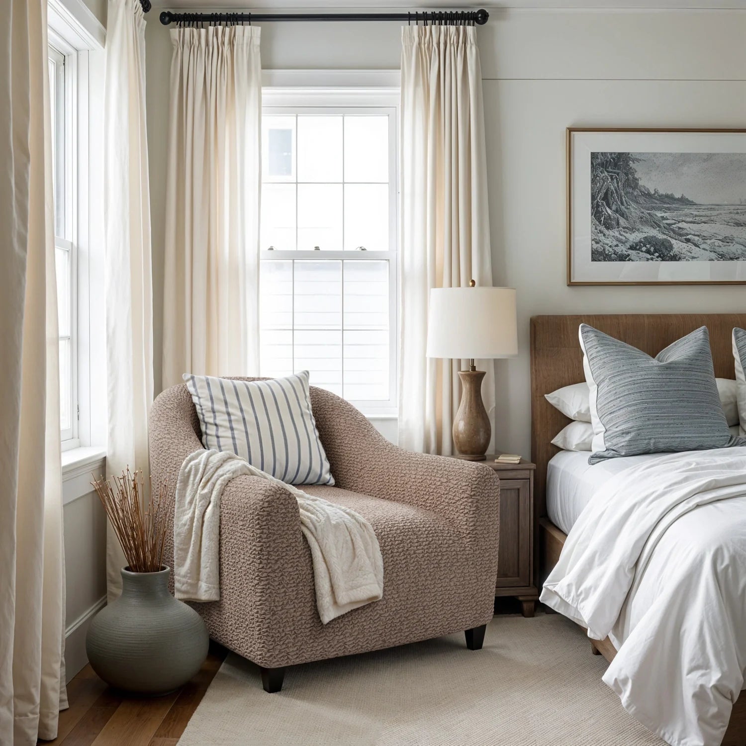 Premium Microfiber Barrel Chair Slipcover for All Genders - Lexians