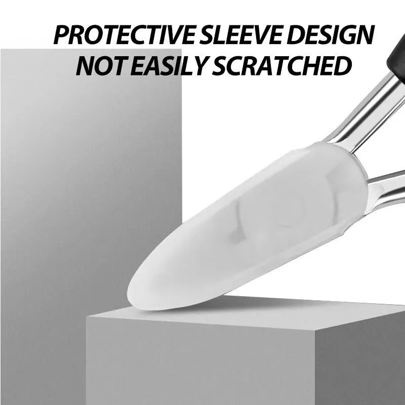 Professional nail clippers with wide-jaw, carbon steel blades, ergonomic grip for seniors' thick nails, in sleek black finish