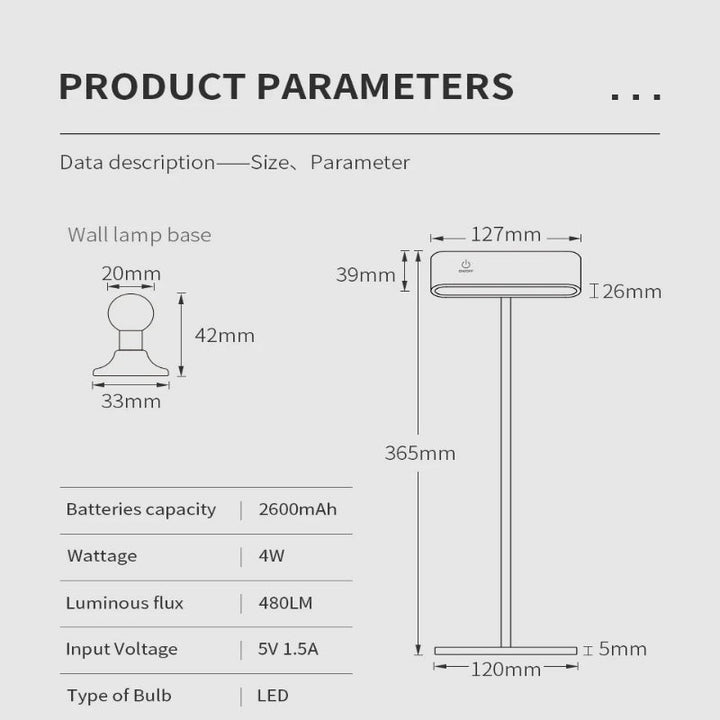 Rechargeable 360° Rotatable Wooden LED Wall Light - Lexians