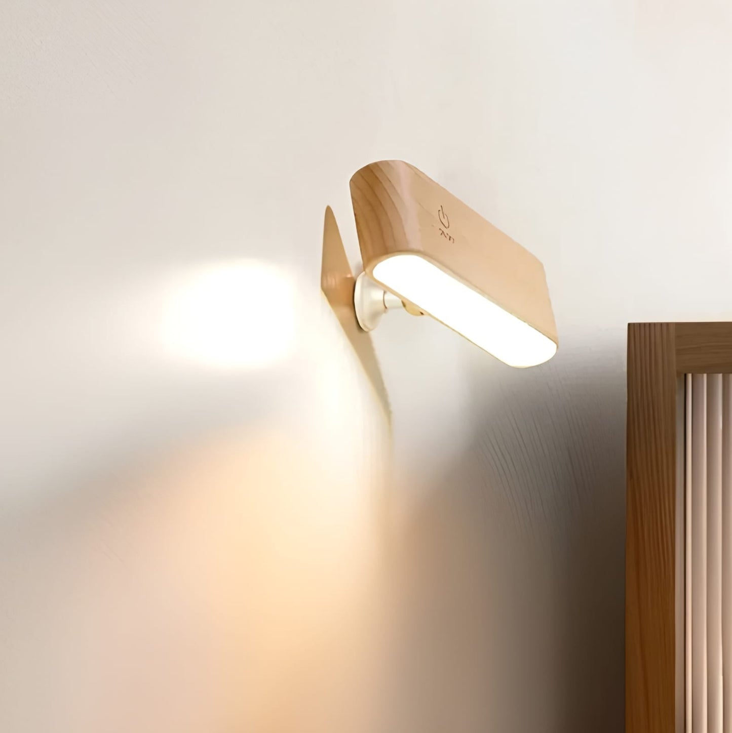 Rechargeable 360° Rotatable Wooden LED Wall Light - Lexians