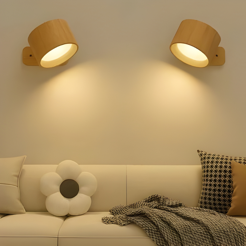Versatile rechargeable wall light; 360° adjustable LED for reading, bedroom, or accent.