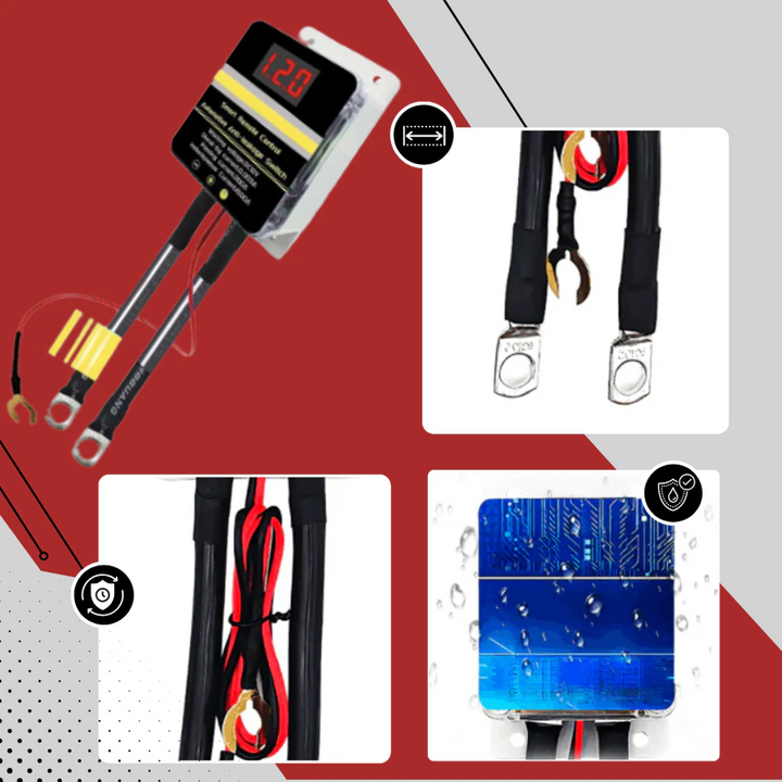 Anti-theft kill switch: 12V remote battery disconnect for vehicle security & power control.