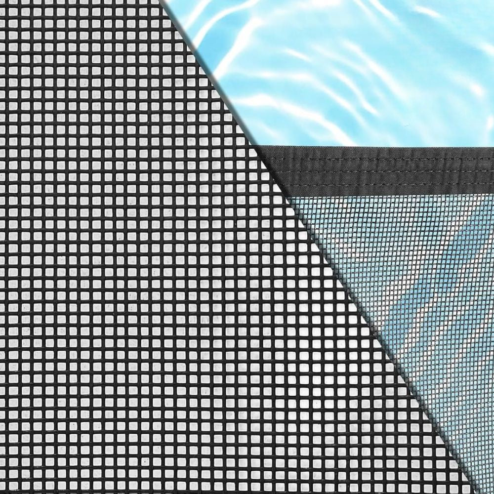 "Removable inground pool safety fence with mesh design providing child and pet protection with sleek, durable panels."