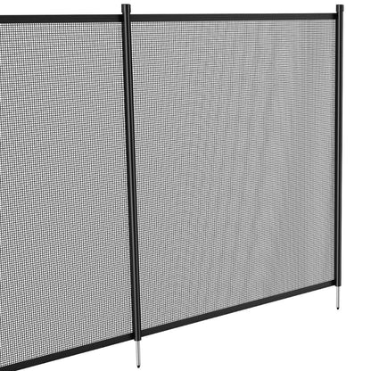 "Removable inground pool safety fence with mesh design providing child and pet protection with sleek, durable panels."
