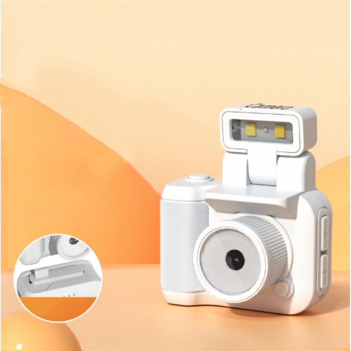 "Retro-inspired mini digital camera with vintage design, compact size, and modern features, perfect for travel photography."