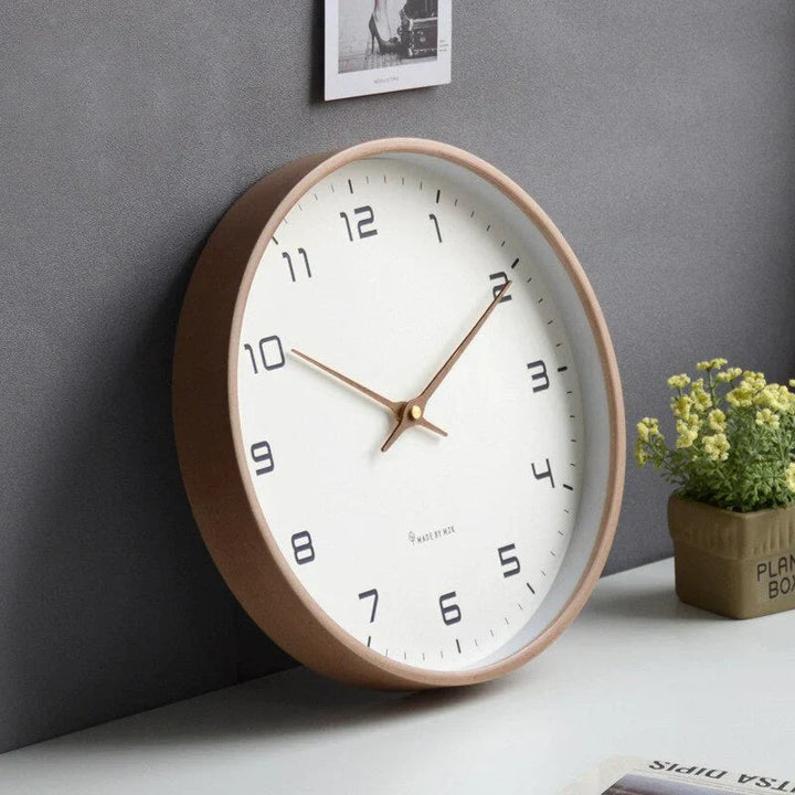 Scandinavian Minimalist Wooden Wall Clock - Lexians