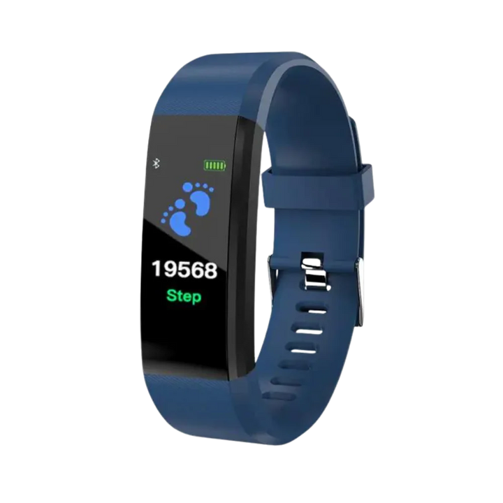 Senior-friendly smartwatch with health features, LED screen, real-time monitoring, waterproof, in Black, Blue, Green, or Purp