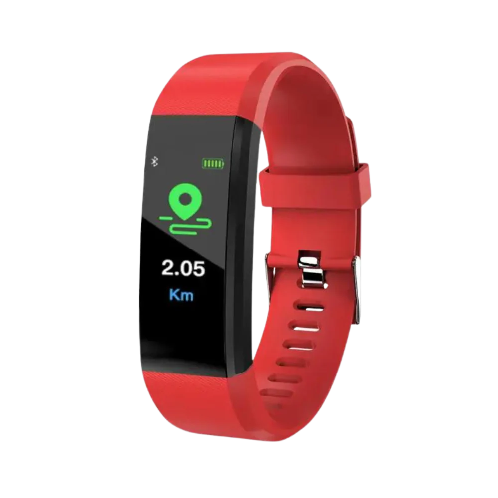 Senior-friendly smartwatch with health features, LED screen, real-time monitoring, waterproof, in Black, Blue, Green, or Purp