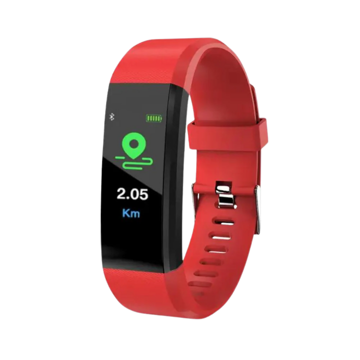 Senior-friendly smartwatch with health features, LED screen, real-time monitoring, waterproof, in Black, Blue, Green, or Purp