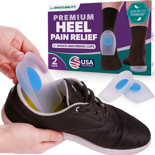 Silicone Heel Spur Shoe Inserts with Gel Cushions - Unisex Pain Relief - Lexians
