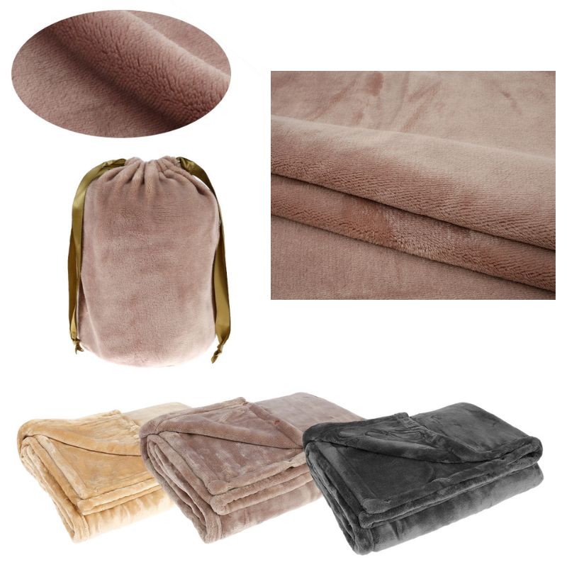 "Soft flannel cordless electric heated blanket in pink, USB powered for warmth on demand, perfect for chilly nights."
