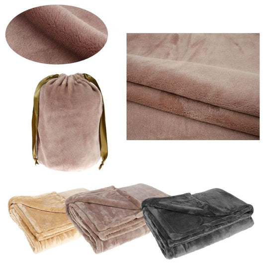 "Soft flannel cordless electric heated blanket in pink, USB powered for warmth on demand, perfect for chilly nights."