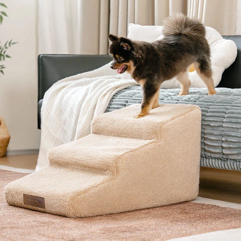 Soft Foam Dog Ramp Stairs - Comfortable Bed & Couch Access - Lexians
